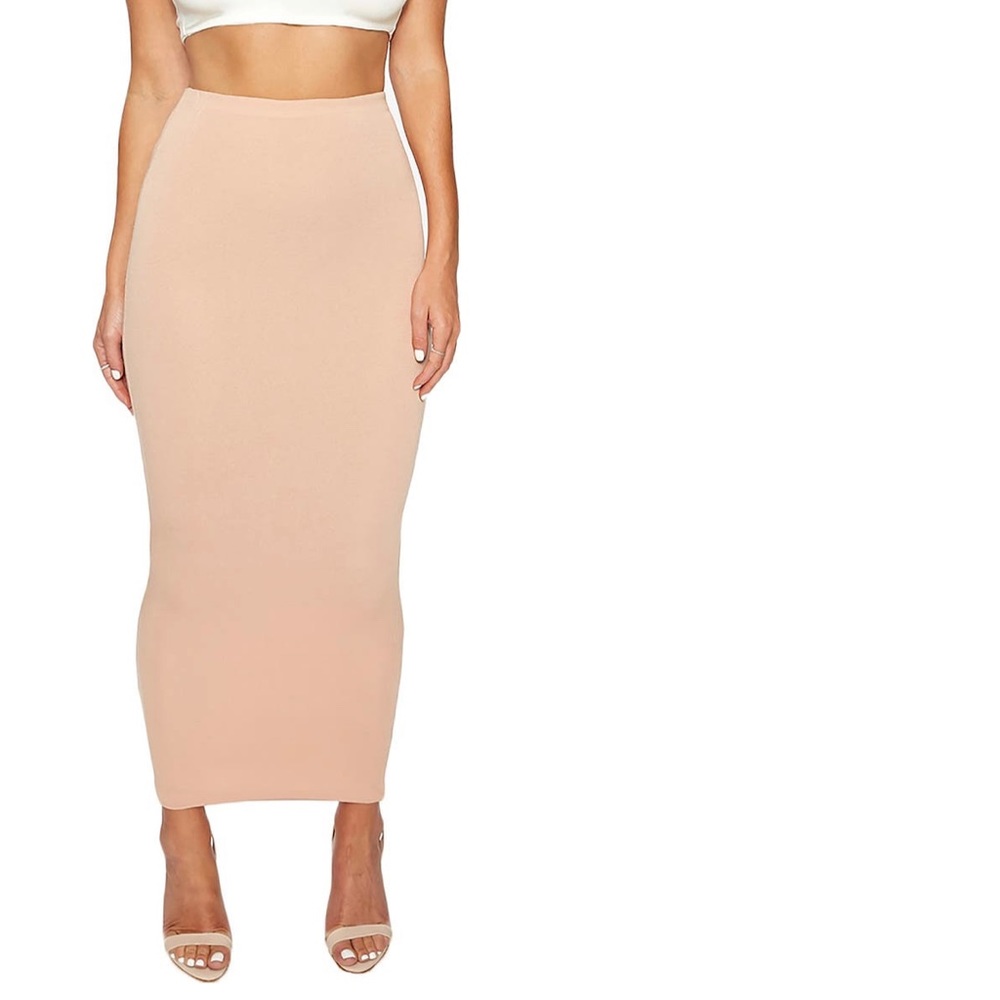 Naked Wordrobe Nude Maxi Skirt